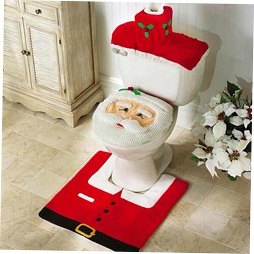 Christmas Decorations for Home Bathroom Toilet Seat Cover