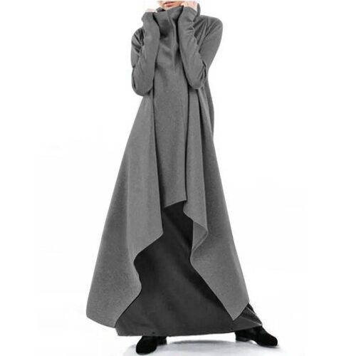women Sweater fleece loose irregular long coat big size 5xl