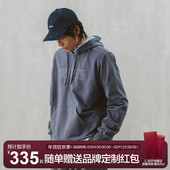 MOSEALAND 重磅水洗做旧连帽卫衣男春425g重磅纯棉印花套头帽衫 潮