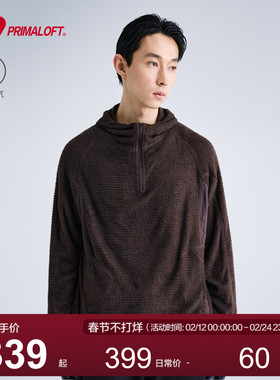 MOSEALAND秋冬PrimaLoft Active Evolve半开襟连帽卫衣夹克外套男