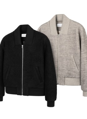 DESERTO 70%羊毛重磅780G肌理感毛呢3M新雪丽G型Bomber棉服外套男