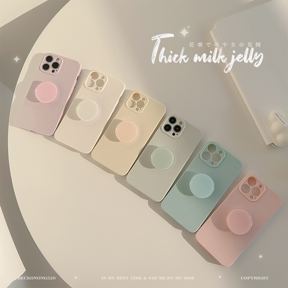 多巴胺15promax苹果手机壳iphone14支架12代发16纯色简约适用13软