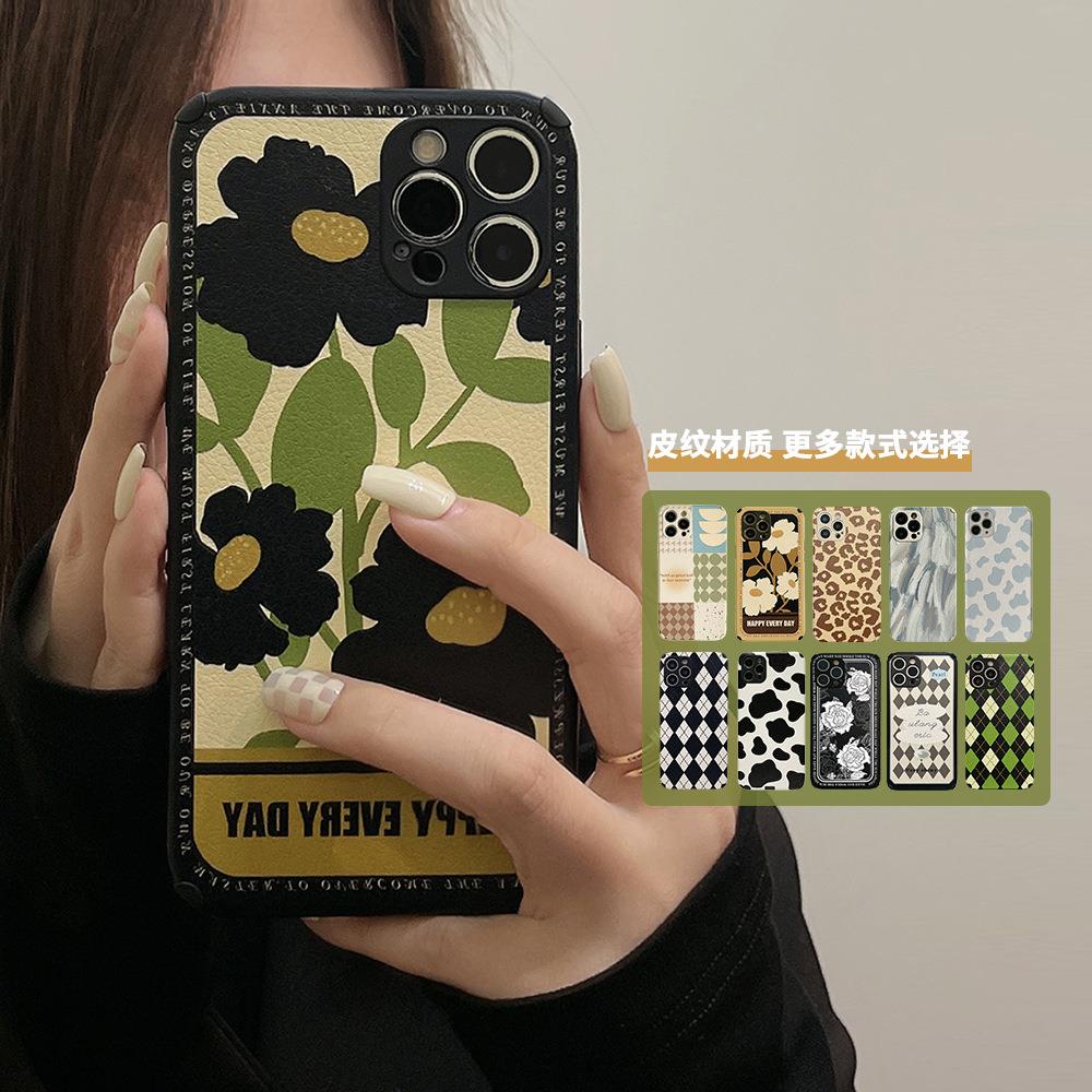油画花朵12适用iPhone14苹