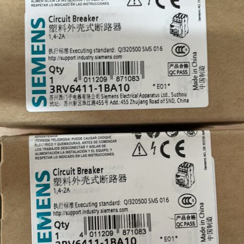 马达断路器 3RV6411-1BA10
