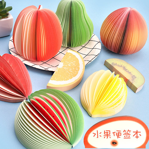网红水果便签本无粘性可手撕