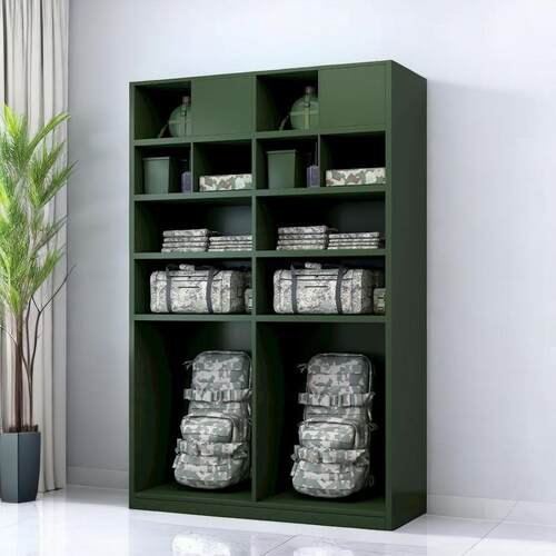 单兵装备柜背囊头盔钢叉盾牌柜民兵单人双人战备物资柜指挥携行柜