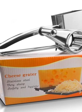 厂家直销 304不锈钢多功能家用厨房芝士刨丝器手摇旋转创意奶酪刨