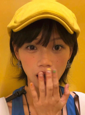 花缘梓日系古着风百搭前进帽女夏街头辣妹凹造型拍照报童帽贝雷帽