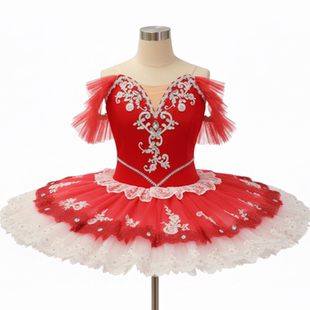 新品红色芭蕾舞裙帕基塔睡美人变奏女童粉儿童专业成人女凸凸裙