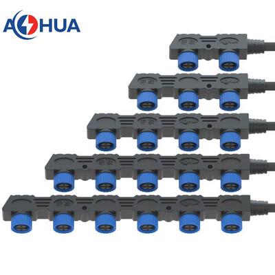 澳华AHUAM15路灯标准防水连接器LED多模组防水插头现货防水连接器