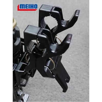 日本Meiho明邦MULTI CLIP BM-L立竿夹卡竿架船钓竿架明邦钓箱配件