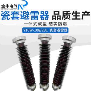 金牛电气厂家定制高压瓷套避雷器110KV氧化锌避雷器Y10W 281 108