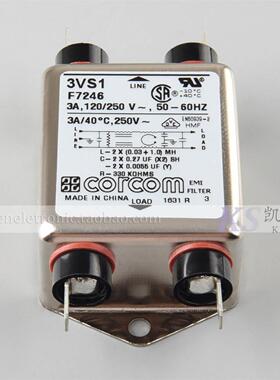 3VS1 S系列 F7246 6609042-1 Corcom 3A VDE UL CSA 抗干扰滤波器