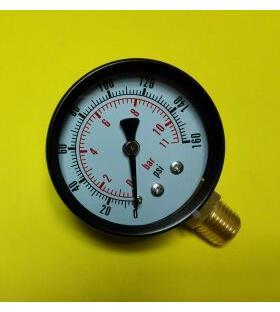 螺纹npt1/4压力表 外壳直径5cm 立式 压力 160psi 11bar 50mm