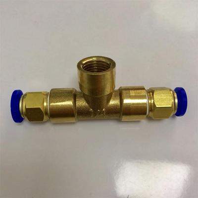 G1/4-8 气管快插三通接头 中间内螺纹两分 G1/4  两头接8mm气管