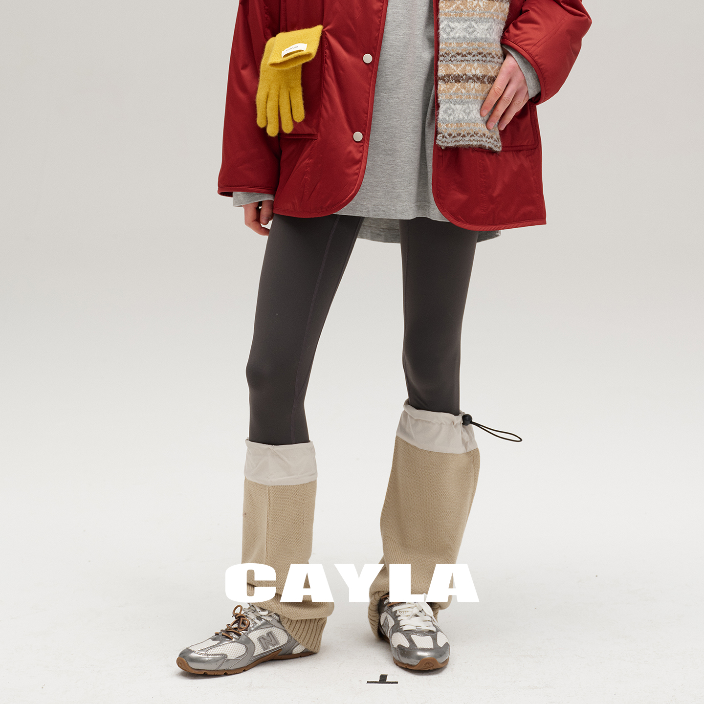 CAYLA高腰加绒紧身瑜伽裤