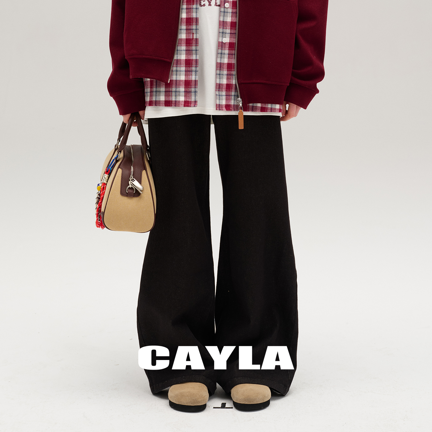 CAYLA莱赛尔直筒休闲牛仔裤