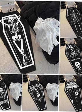 .New Halloween Gothic Demon Carpets Skulls Cross Floor Non-