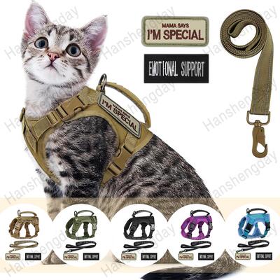 Cat Harness AdjustableTactical Harnesses vest Leash Set,Walk