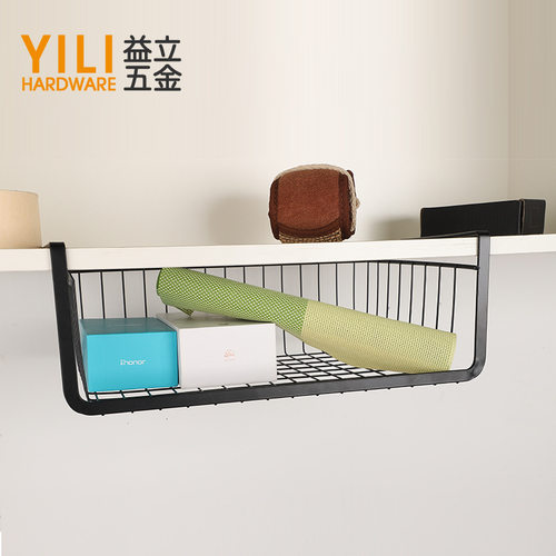 加粗款厨房置物架挂篮桌下衣柜收纳架吊柜分层隔板橱柜分层架宿舍