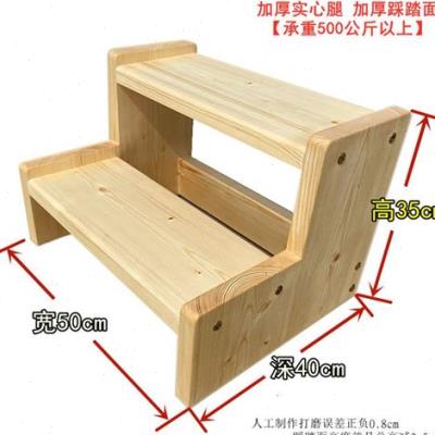 实木台阶楼梯木梯子梯凳家用2步梯子爬梯登高梯3小梯子活动两木梯_虎窝淘