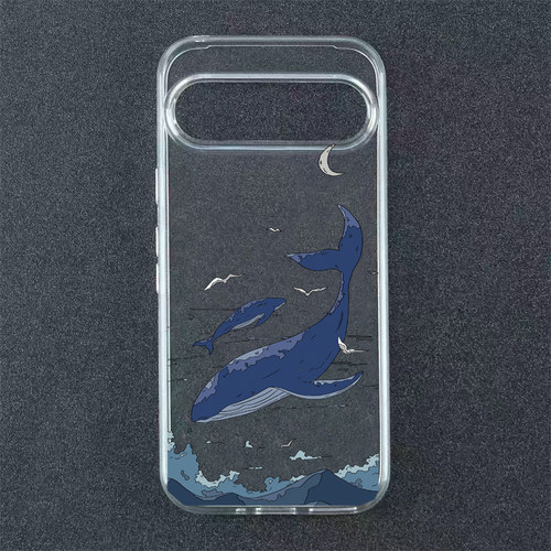 深海鲸鱼Google pixel 8适用于谷歌pixel 6A手机壳高透7Pro防摔软套9pro