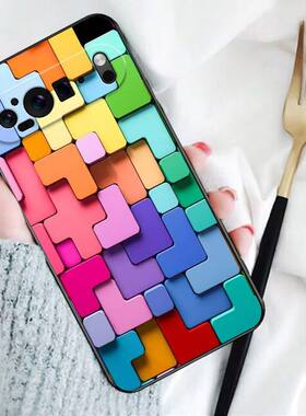 彩色积木色块保护套Google pixel 8适用于谷歌pixel 8A手机壳复古7Pro防摔软套9pro