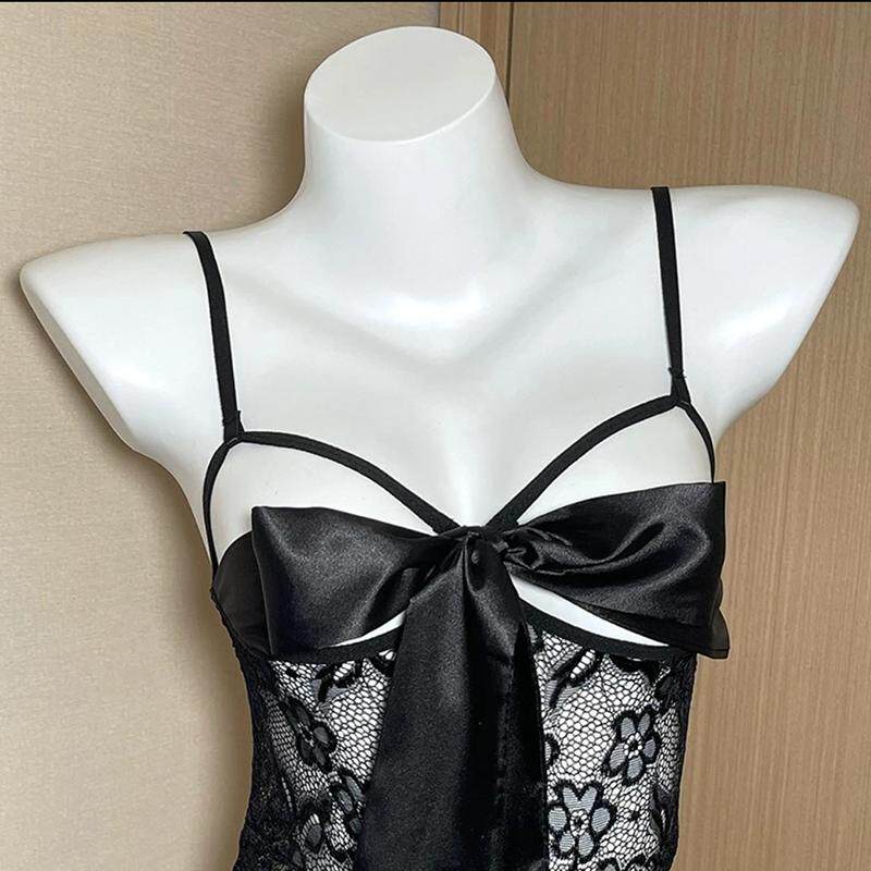 【待拆礼物】蝴蝶结绑带新款性感连体衣蕾丝显瘦睡裙魅力风情