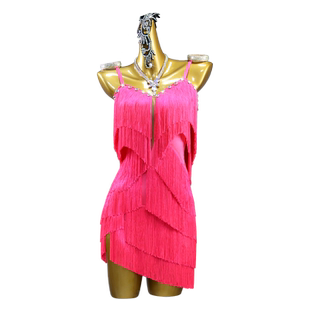 2026拉丁舞比赛表演服专业成人儿童花服艺考级比赛连衣裙国标桑巴