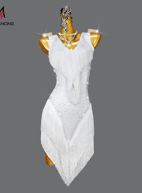 2026新款拉丁舞比赛服装舞蹈演出成人儿童黑池高级专业艺考连衣裙