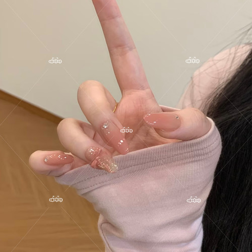 春夏新款温柔渐变蝴蝶结猫眼美甲