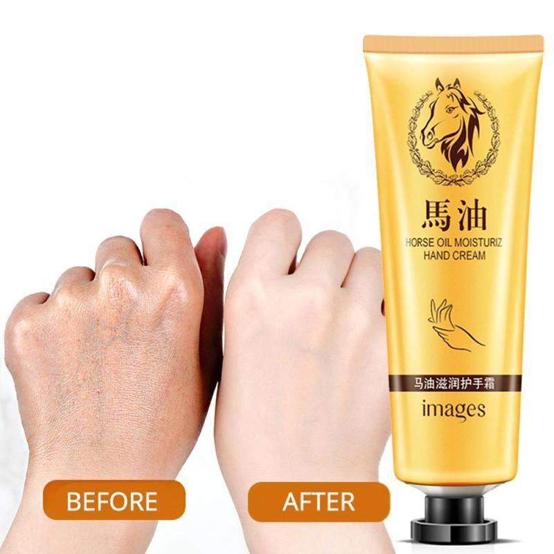 5pcs Horse Oil Repair HANDCREAM Whitening Anti-crack护手霜