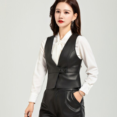 真皮绵羊皮马甲背心坎肩外套