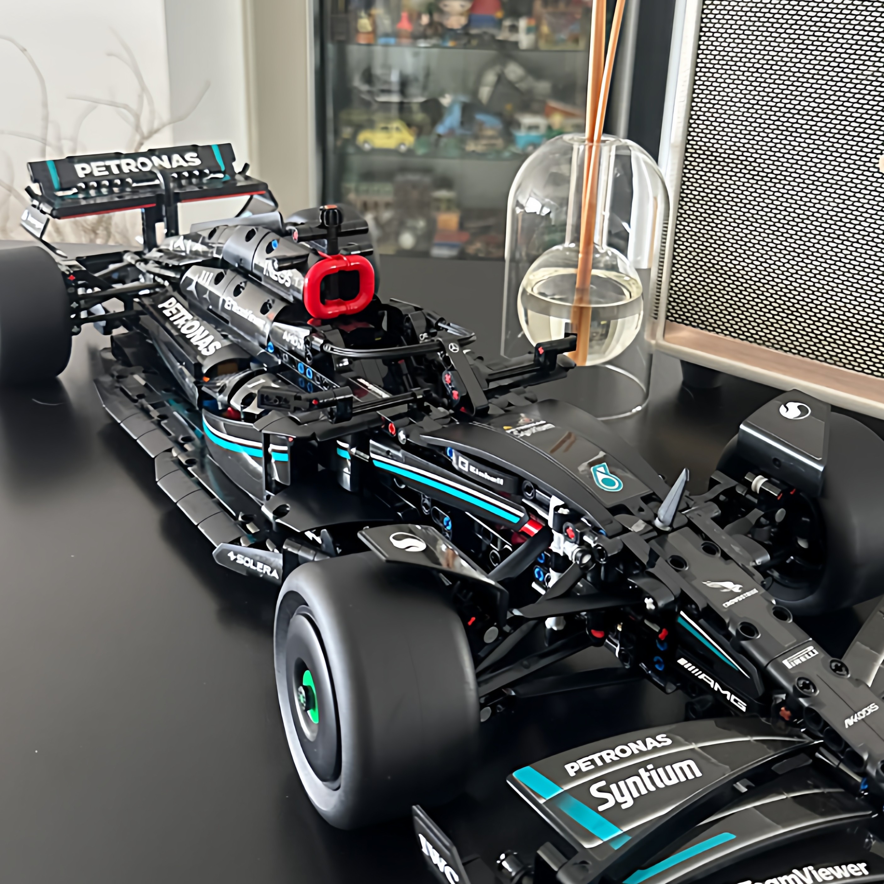 奔驰F1梅赛德斯AMG积木适用乐高