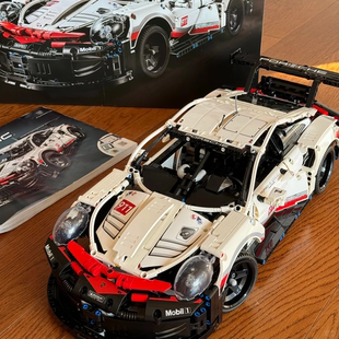 1比10超大玩具积木跑车保时捷911兰博模型益智高难度拼装 遥控赛车