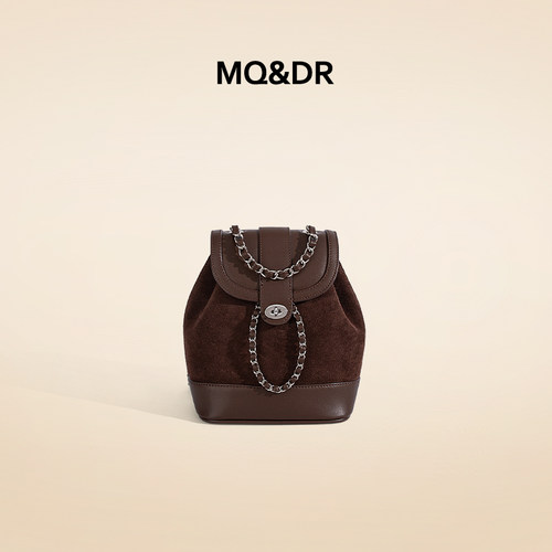 牛皮气质复古链条双肩包MQ&DR