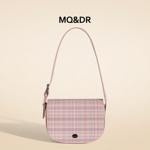 MQ&DR【粉玉海棠】原创设计甜美高级感马鞍包腋下包百搭单肩斜挎