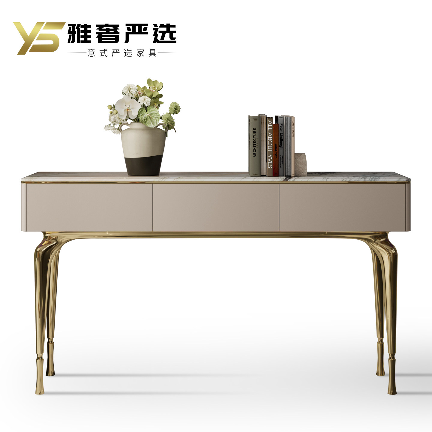2026新款天然奢石意式轻奢现代简约客厅玄关隔断装饰柜入户玄关柜