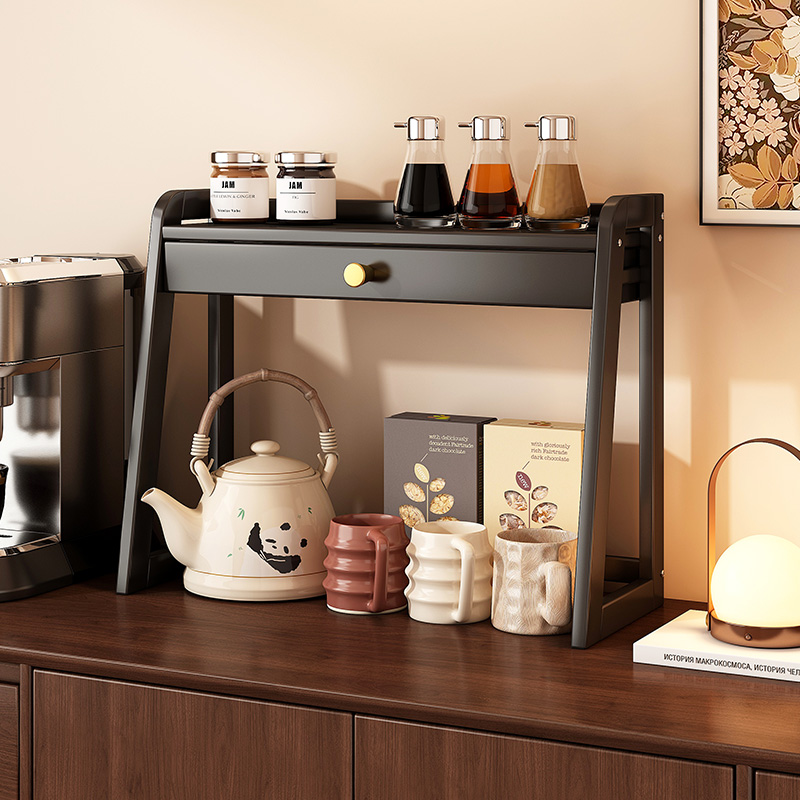 桌面置物架非实木茶杯架子茶具收纳层架多层茶水柜简约展示柜分层