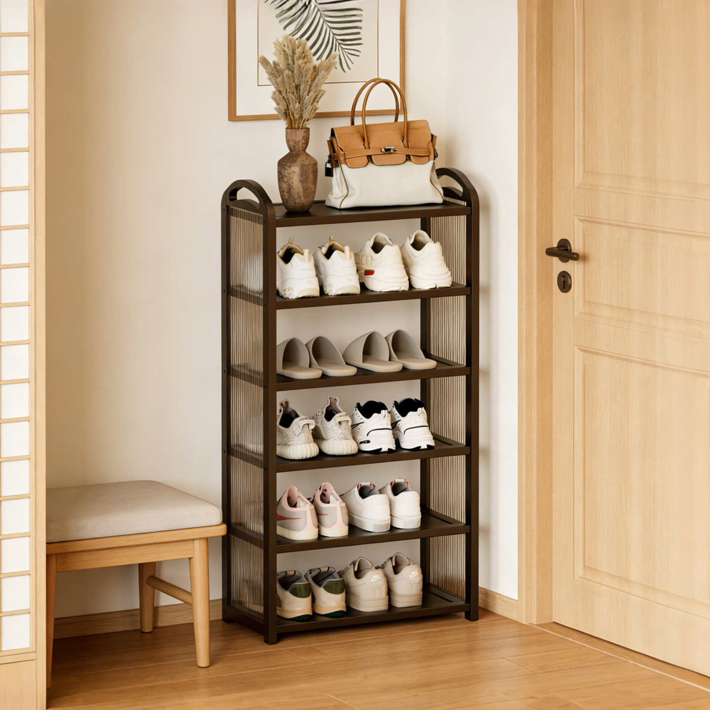 入户小窄鞋架多层家用门口置物架出租房室内鞋子收纳架简易鞋柜子,收纳整理,鞋子收纳架,淘宝优惠券,粉丝福利购,淘宝优惠卷