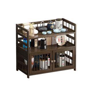 桌面博古架茶具收纳置物架茶室紫砂壶摆放架非实木展示柜茶杯架子