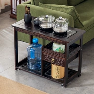 Bàn phụ, sofa gỗ nguyên khối di động, bàn cà phê, phòng khách nhỏ, tủ bên, ấm đun nước, bàn trà nhỏ tích hợp, xe trà Trung Quốc bàn nhựa trà chanh