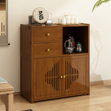 茶柜置物架客厅边几茶叶展示架靠墙茶具放置架非实木收纳储物柜子