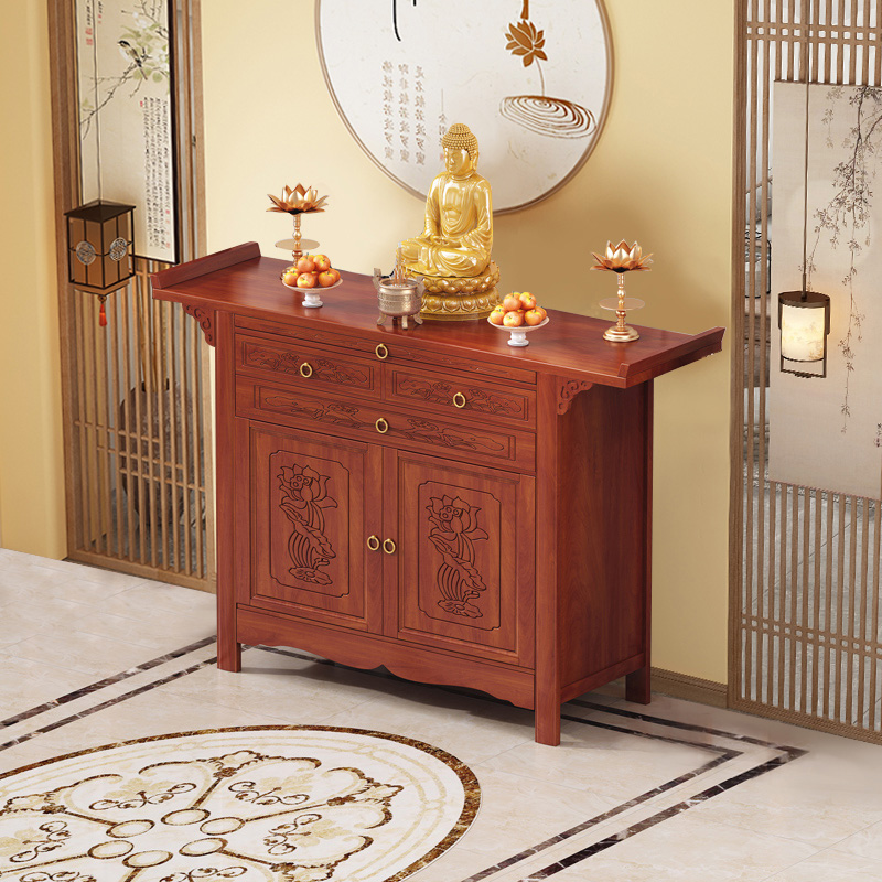 供桌香案家用供奉台新中式案台观音菩萨神位台桌多功能财神爷立柜
