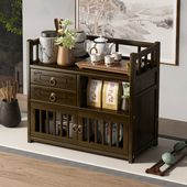 新中式 博古架桌面置物架茶具收纳展示架非实木多宝阁紫砂壶摆放架