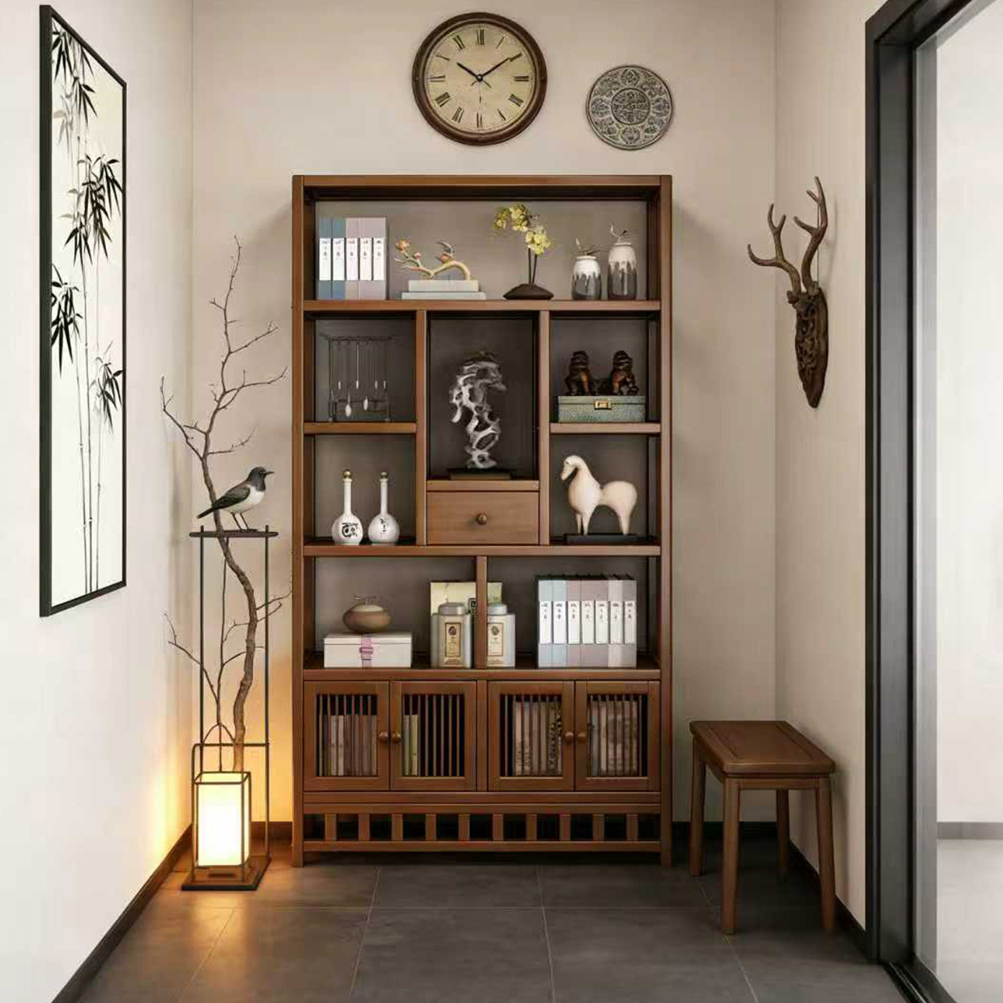 茶柜置物架茶具收纳柜中式博古架客厅隔断柜紫砂壶摆放架多层茶架,住宅家具,多宝格/博古架,淘宝优惠券,粉丝福利购,淘宝优惠卷