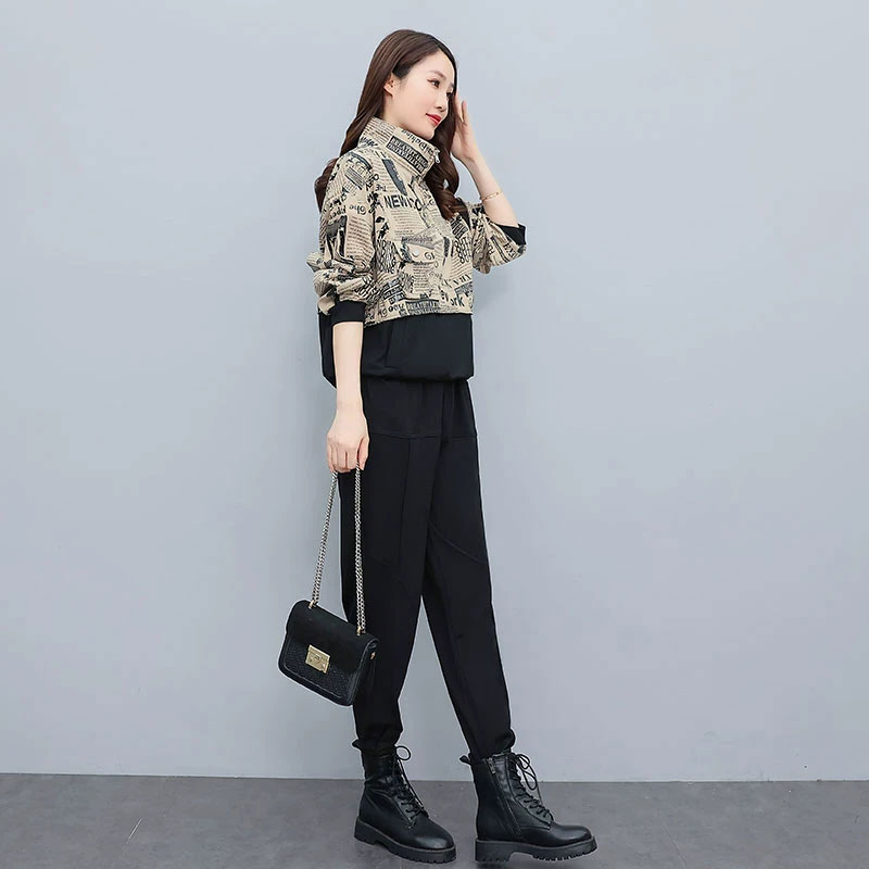 早秋新款女装休闲套装时尚洋气减龄中年妈妈高端2022年秋季两件套