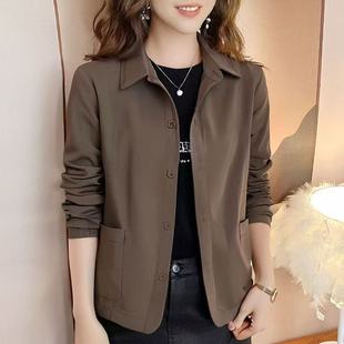 新款休闲春秋季长袖八月外套时尚百搭宽松中年洋气上衣