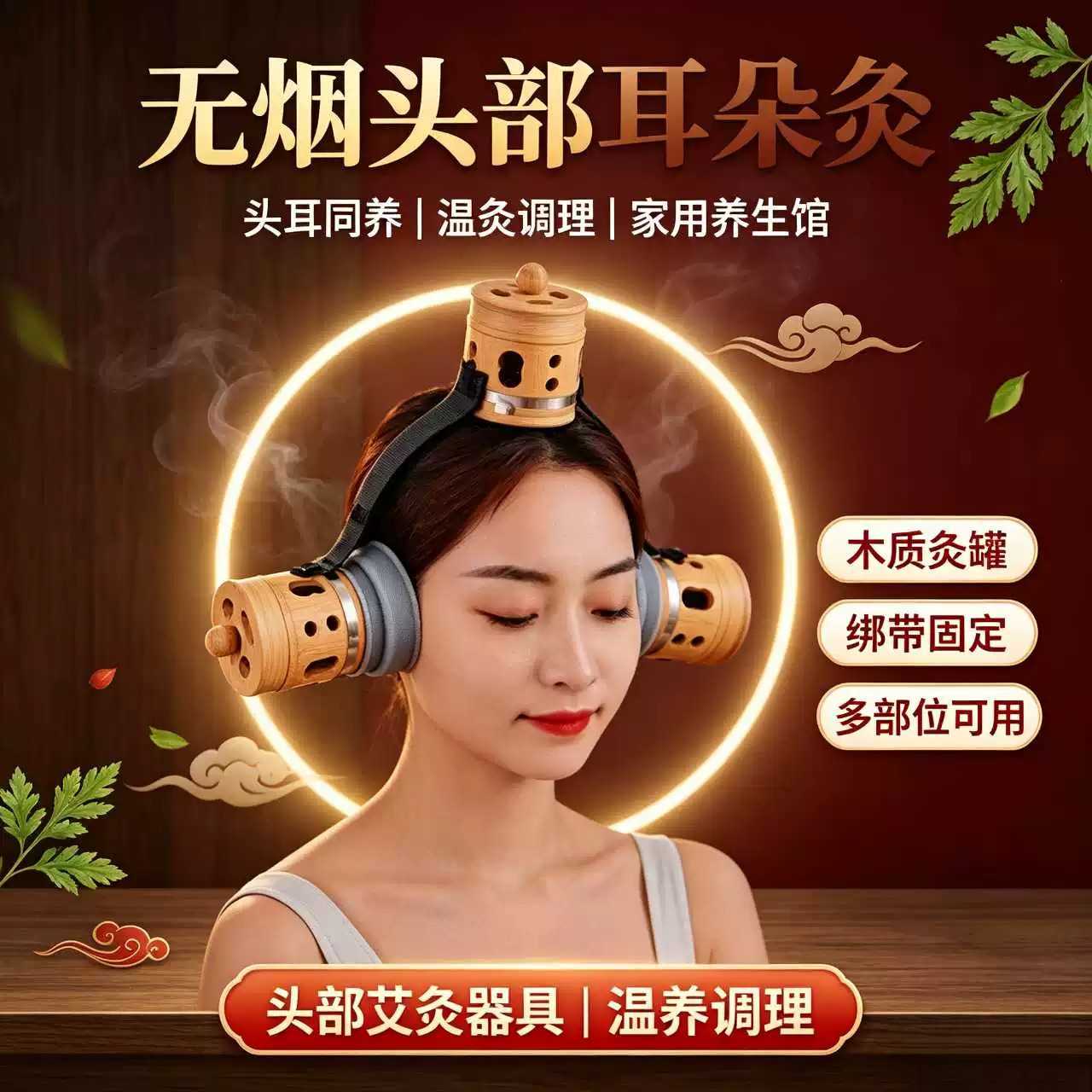 艾我康新款无烟耳朵灸仪家用头部
