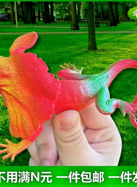 软胶仿真伞蜥蜴小飞蜥幼儿园儿童过家家玩具恐龙爬行动物模型摆件